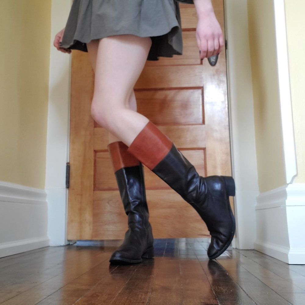 Two-Toned Gucci Riding Boots